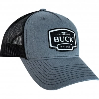 Бейсболка Buck Gray Logo Patch Cap, серо-черная купить в Ижевске