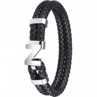 Браслет Zippo Steel Braided Leather Bracelet (22 см) купить в Ижевске