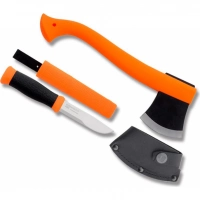 Набор Morakniv Outdoor Kit Orange, нож Morakniv 2000 нержавеющая сталь, цвет оранжевый + топор купить в Ижевске