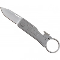Нож — брелок KeyTron — SOG KT1001, сталь 5Cr15MoV, рукоять нержавеющая сталь, серебристый купить в Ижевске