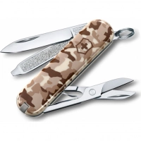 Нож перочинный Victorinox CLASSIC, сталь X55CrMo14, рукоять Cellidor®, песочный камуфляж купить в Ижевске