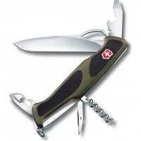 Нож перочинный Victorinox RangerGrip 61 0.9553.MC4 130мм 11 функций чёрно-зеленый купить в Ижевске