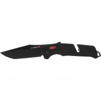 Полуавтоматический складной нож Trident Mk3 Black-Red Tanto, сталь D2, рукоять GRN купить в Ижевске