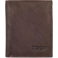 Портмоне ZIPPO, коричневое, натуральная кожа, 10×1,5×12,3 см купить в Ижевске