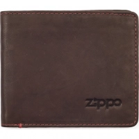 Портмоне ZIPPO, коричневое, натуральная кожа, 11×1,5×10 см купить в Ижевске
