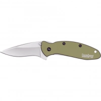 Складной полуавтоматический нож Kershaw Scallion Olive, сталь 420HC, рукоять алюминий купить в Ижевске