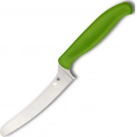 Универсальный кухонный нож Spyderco Z-Cut Offset Kitchen Green, сталь CTS™ — BD1 Alloy, рукоять зеленый полипропилен купить в Ижевске