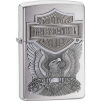 Зажигалка ZIPPO Harley-Davidson®, с покрытием Brushed Chrome, латунь/сталь, серебристая, 36x12x56 мм купить в Ижевске