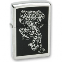 Зажигалка ZIPPO Tigre Satin Chrome, латунь с ник.-хром. покрыт., серебр., матовая, 36х56х12 мм купить в Ижевске